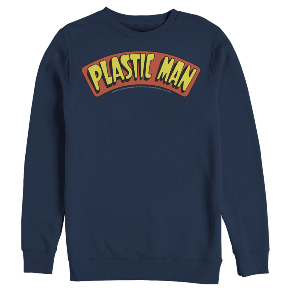 Men's Justice League Plastic Man Logo  Adult Sweatshirt