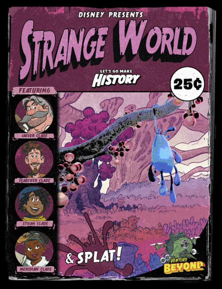 Men's Strange World Comic Book Cover  Adult T-Shirt