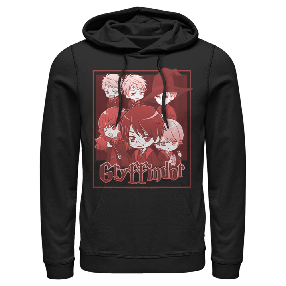 Men's Harry Potter Gryffindor Cartoon Characters  Adult Pull Over Hoodie