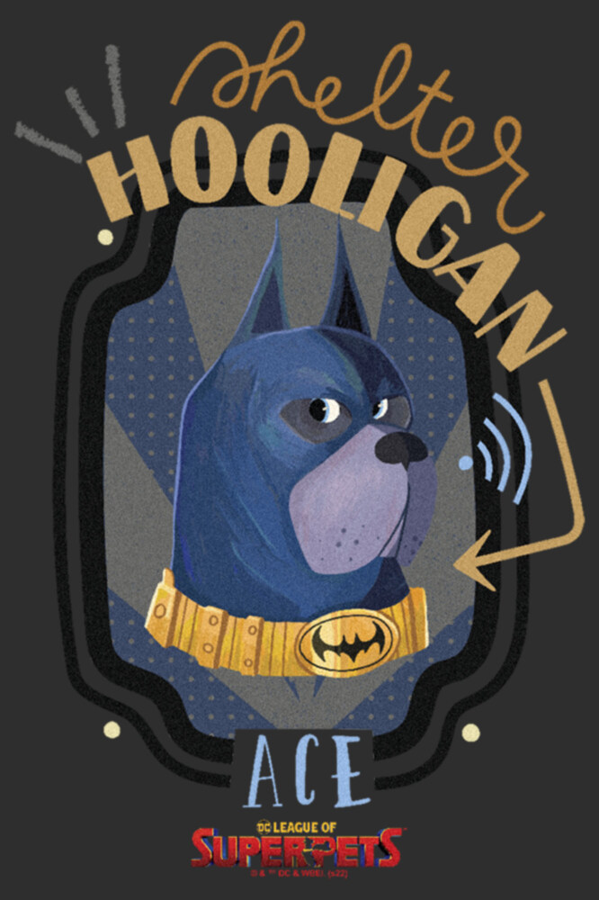 Men's DC League of Super-Pets Ace The Bat-Hound Shelter Hooligan  Adult T-Shirt