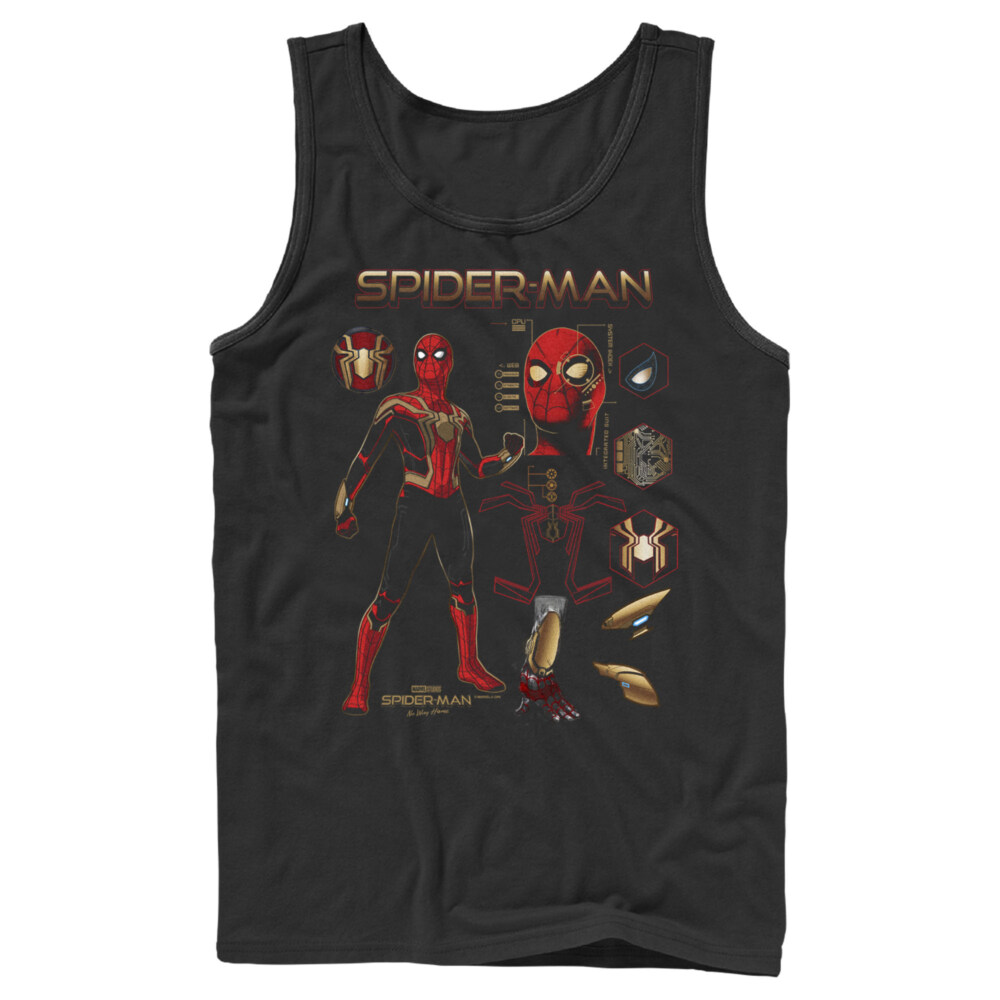 Men's Marvel Spider-Man: No Way Home Iron Suit Gear  Adult Tank Top