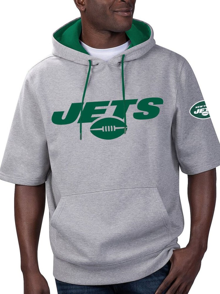 Stocktee New York Jets Summer  Short Sleeve Pullover Hoodie GTS011122