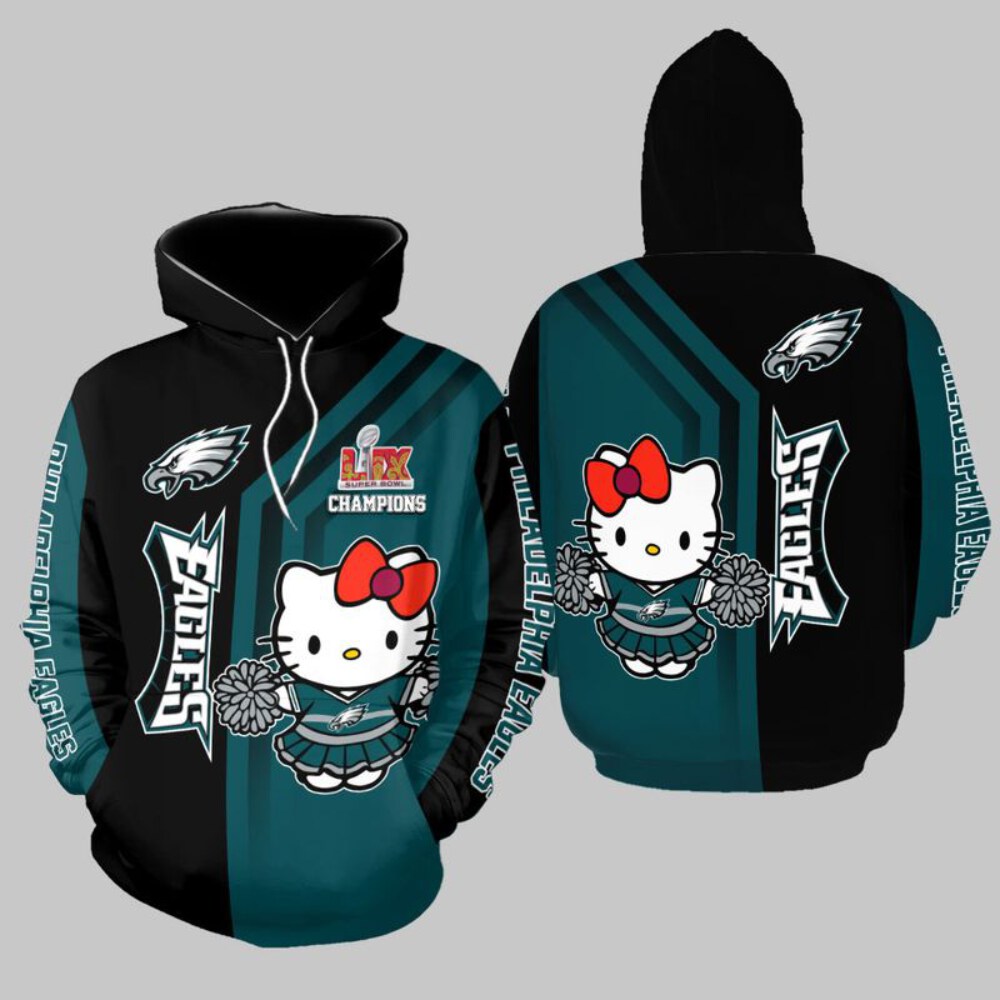 Philadelphia Eagles Limited Edition All Over Print Hoodie Sizes Youth GTS013061