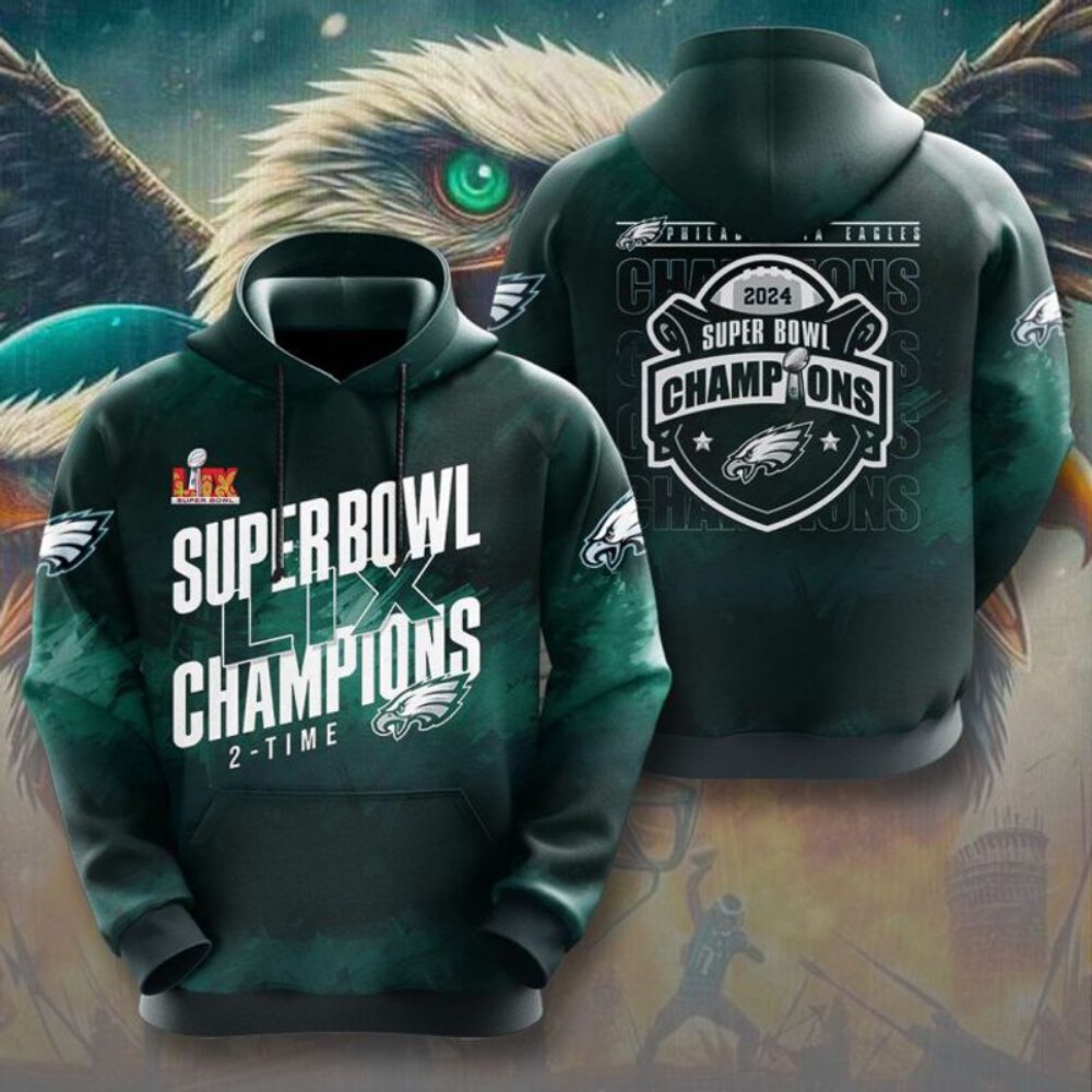 Philadelphia Eagles Super Bowl LIX Champions Limited Edition Unisex Sizes T-shirt Hoodie Sweatshirt GTS013278