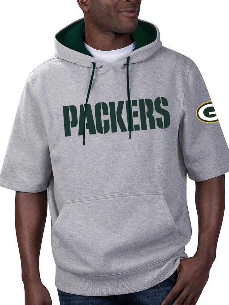 Stocktee Green Bay Packers Summer Short Sleeve Pullover Hoodie GTS005473A