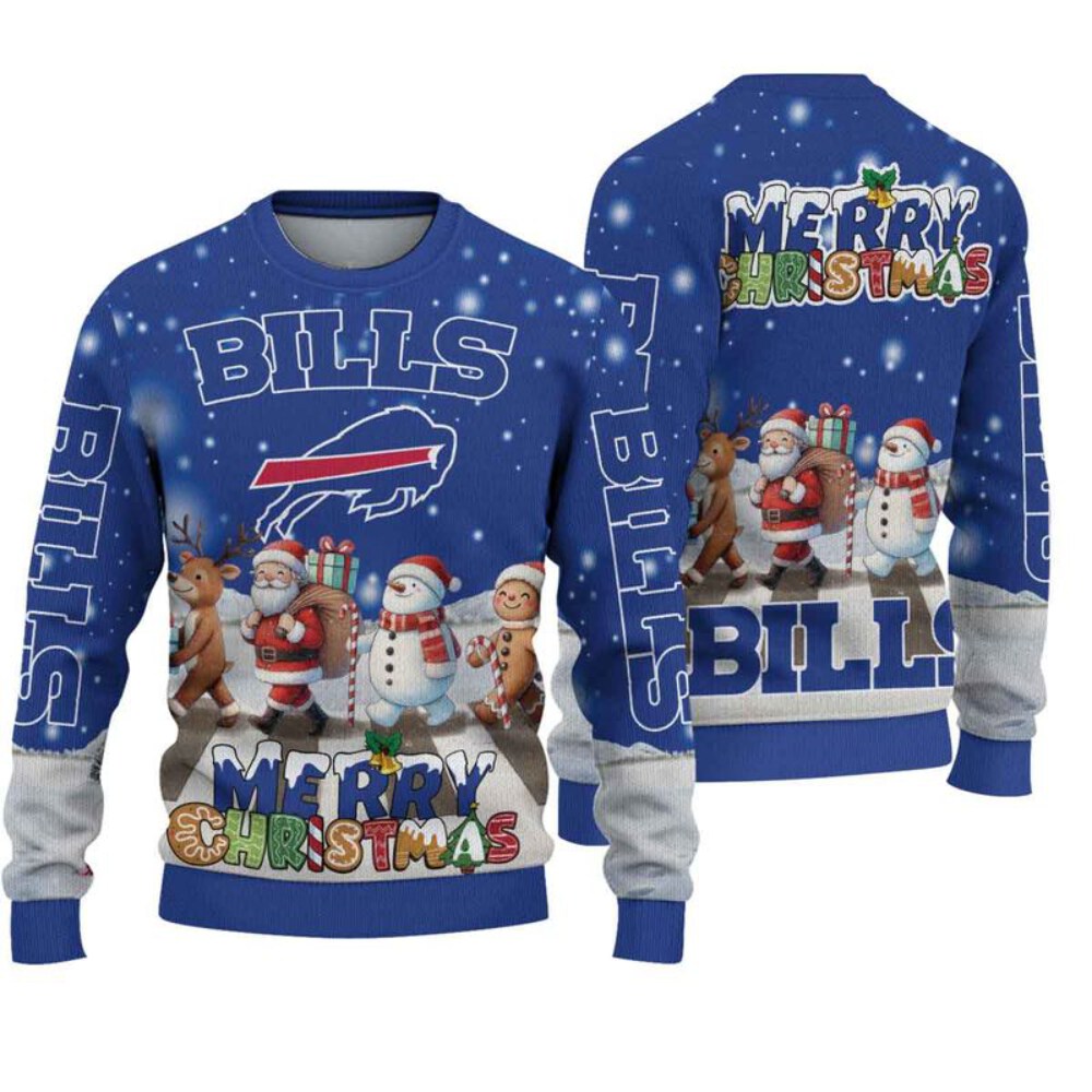 Stocktee Buffalo Bills Cute Parade Christmas Limited Edition Knitted Sweater NEW124513