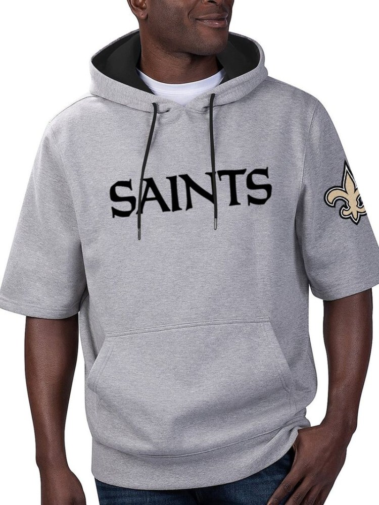Stocktee New Orleans Saints Summer Short Sleeve Pullover Hoodie GTS005791A