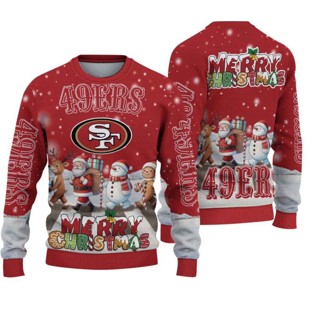 Stocktee San Francisco 49ers Cute Parade Christmas Limited Edition Knitted Sweater NEW124521