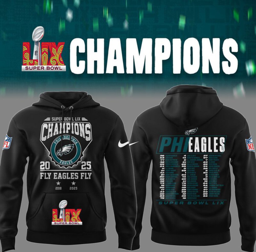 Philadelphia Eagles Super Bowl LIX Champions Limited Edition Unisex Sizes AUH Unisex Hoodie GTS013193