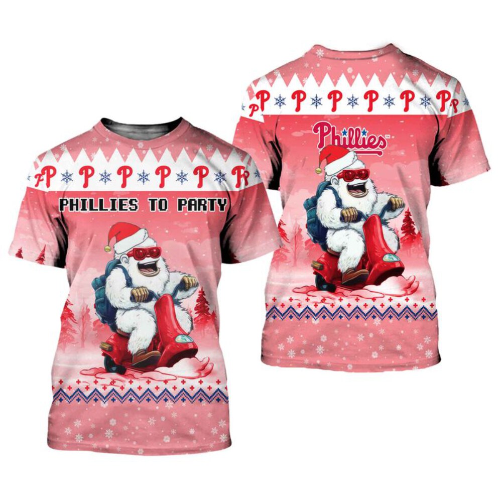 Stocktee Philadelphia Phillies to Party Christmas Limited Edition T-shirt ERL000011