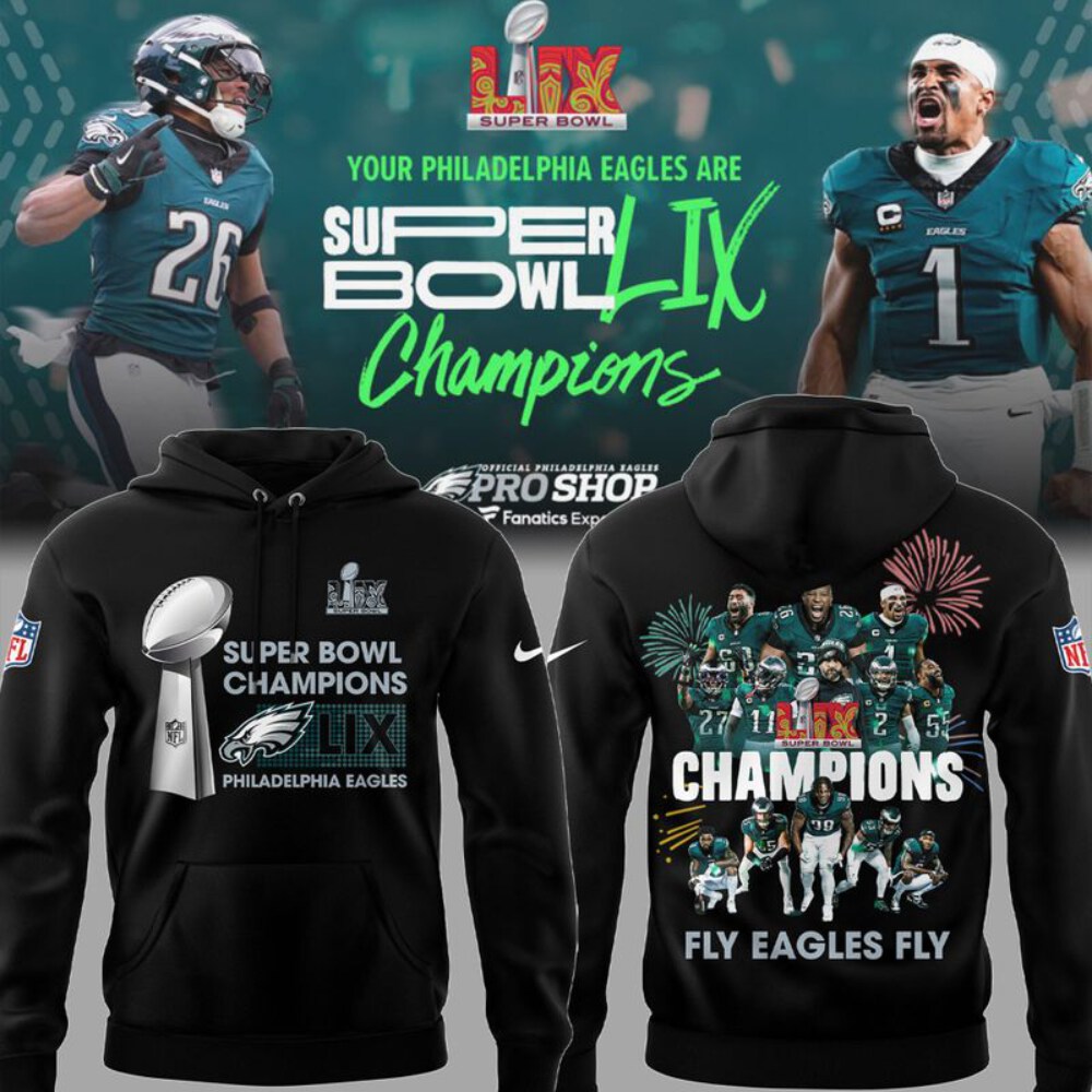 Philadelphia Eagles Super Bowl LIX Champions Limited Edition Unisex Sizes AUH Unisex Hoodie GTS013108