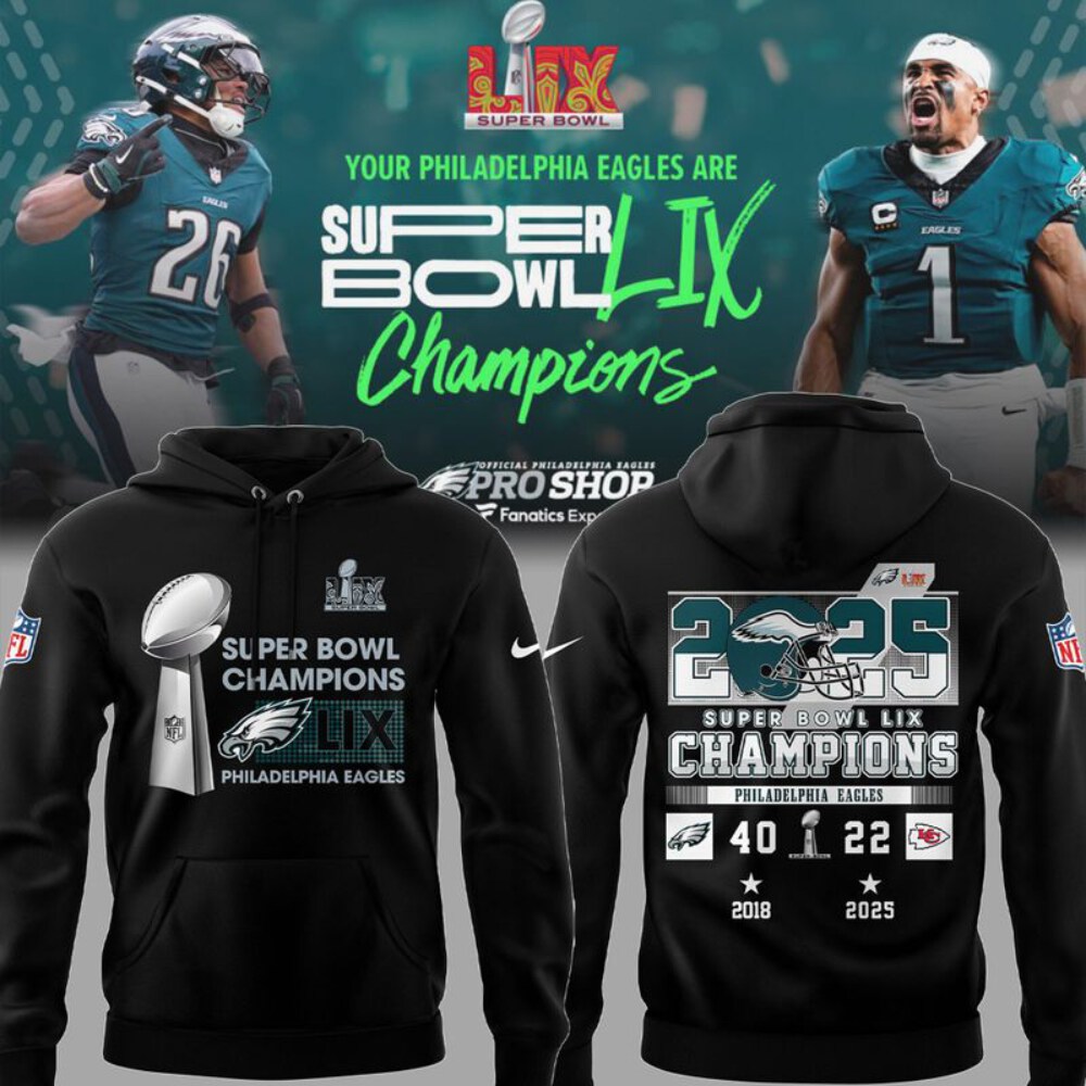 Philadelphia Eagles Super Bowl LIX Champions Limited Edition Unisex Sizes AUH Unisex Hoodie GTS013237