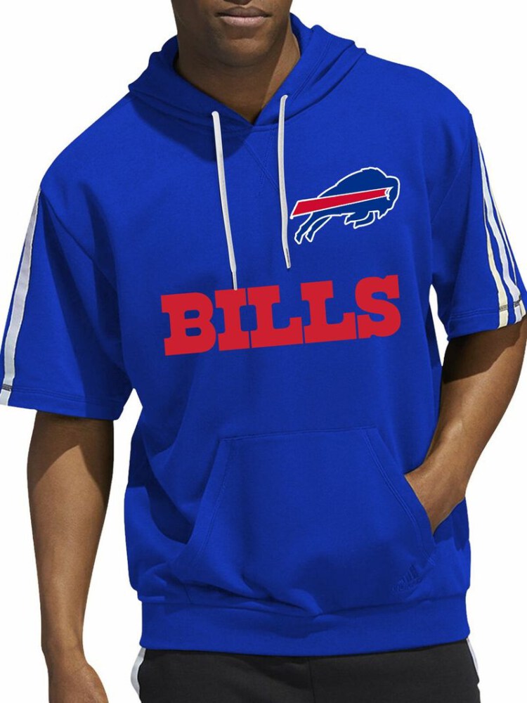 Stocktee Buffalo Bills Summer Short Sleeve Pullover Hoodie GTS008283