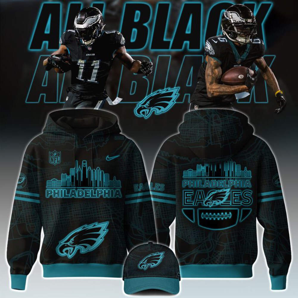 Stocktee Philadelphia Eagles Super Bowl LIX Champions COMBO Hoodie + Classic Cap GTS013264