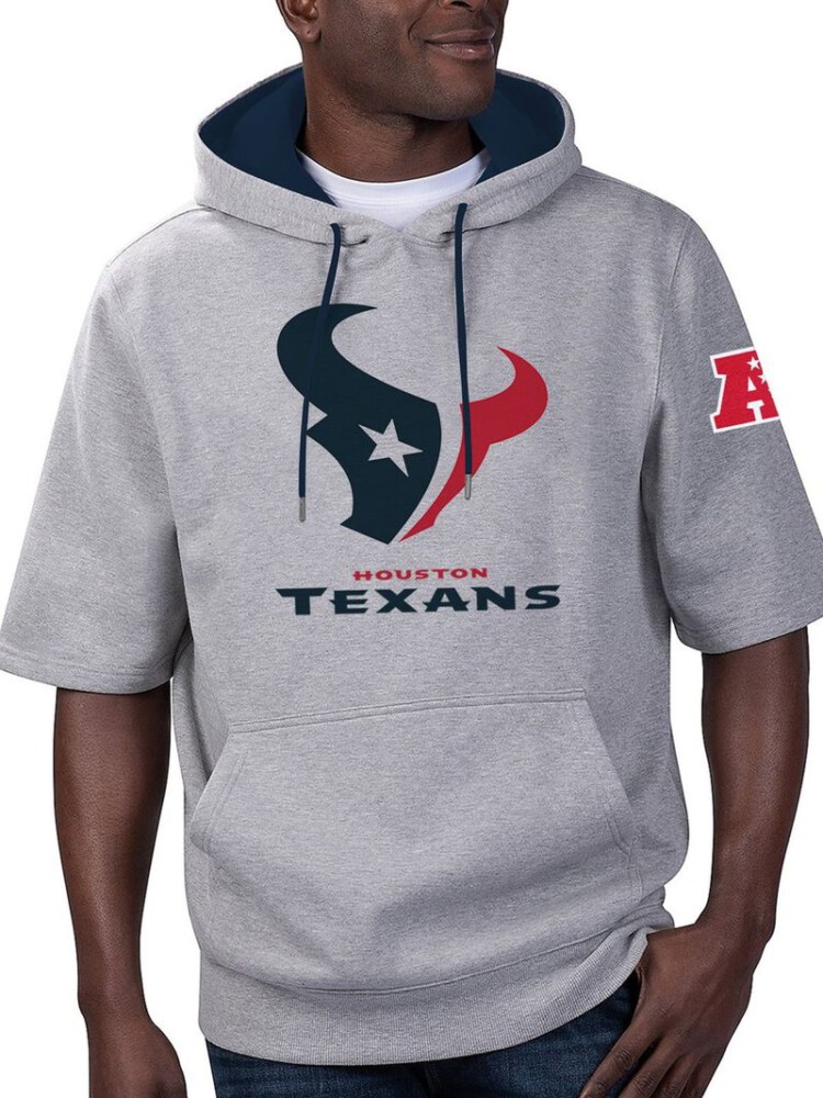 Stocktee Houston Texans Summer  Short Sleeve Pullover Hoodie GTS009420A