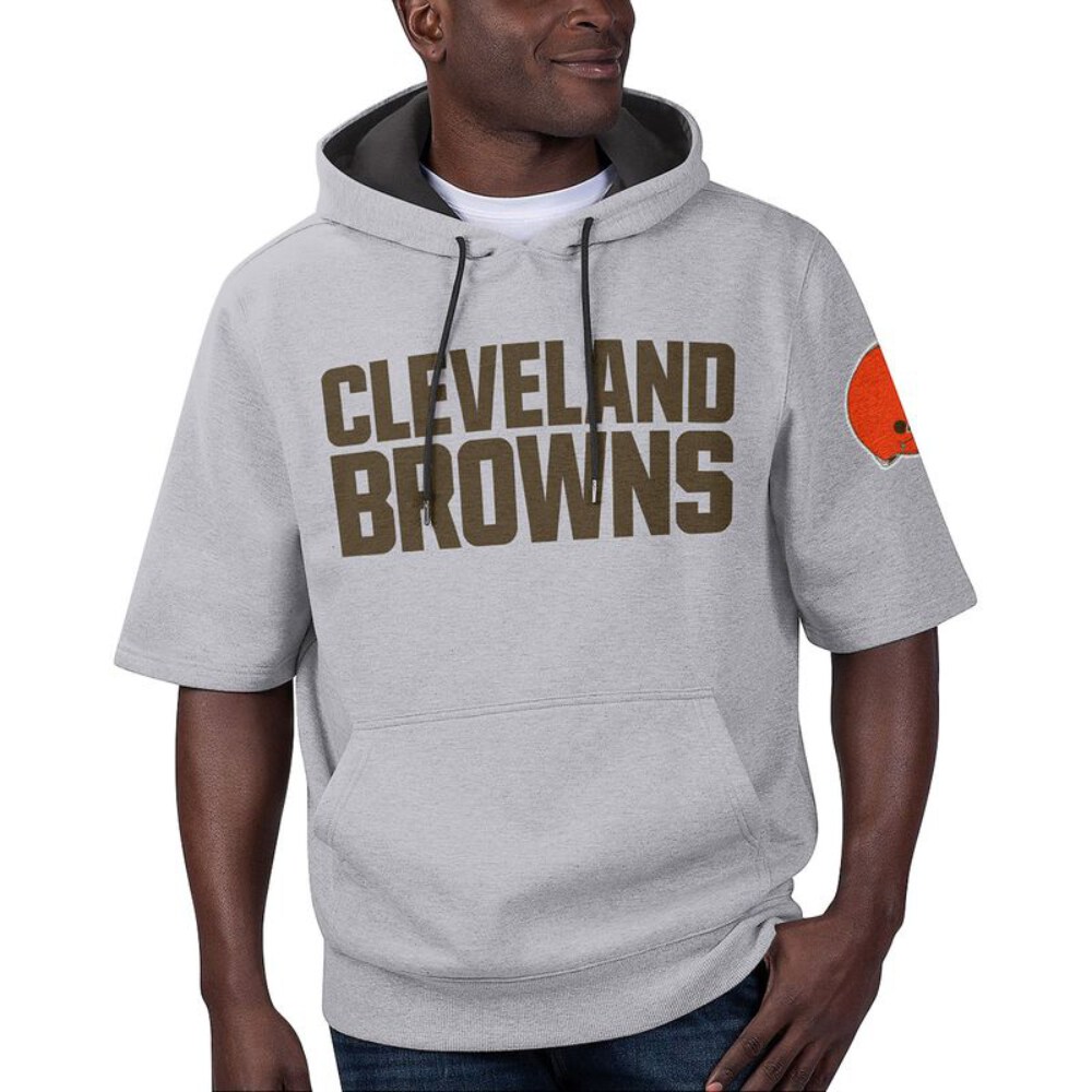 Stocktee Cleveland Browns Summer  Short Sleeve Pullover Hoodie GTS008888A