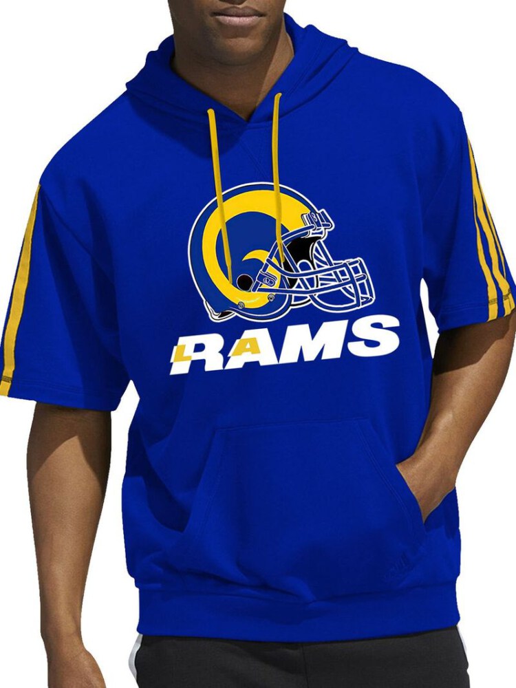 Stocktee Los Angeles Rams Summer Short Sleeve Pullover Hoodie GTS011349