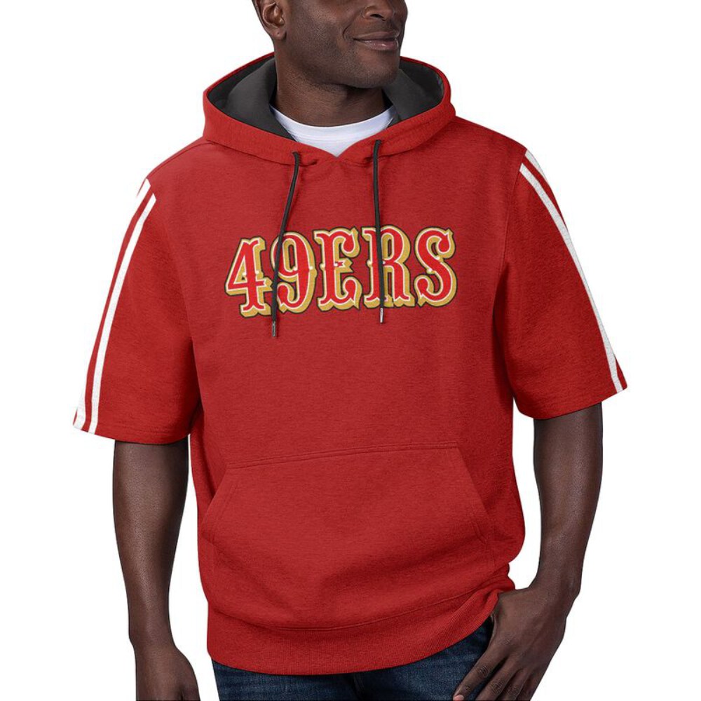 Stocktee San Francisco 49ers Summer Short Sleeve Pullover Hoodie GTS006038