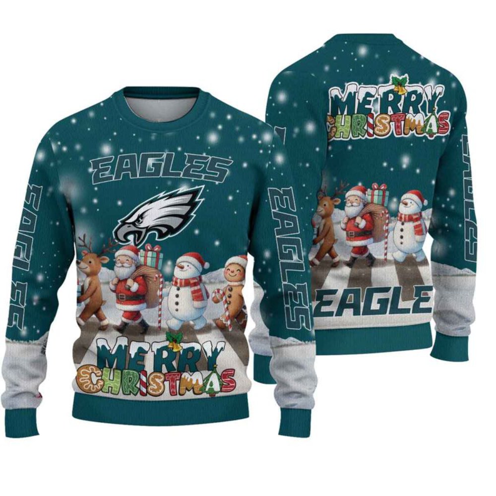 Stocktee Philadelphia Eagles Cute Parade Christmas Limited Edition Knitted Sweater NEW124524