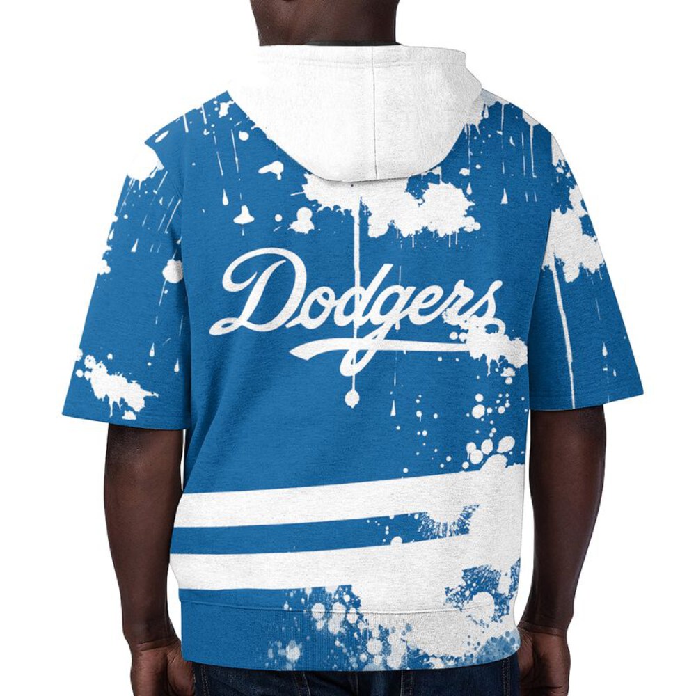 Stocktee Los Angeles Dodgers Summer Short Sleeve Pullover Hoodie NEW033046