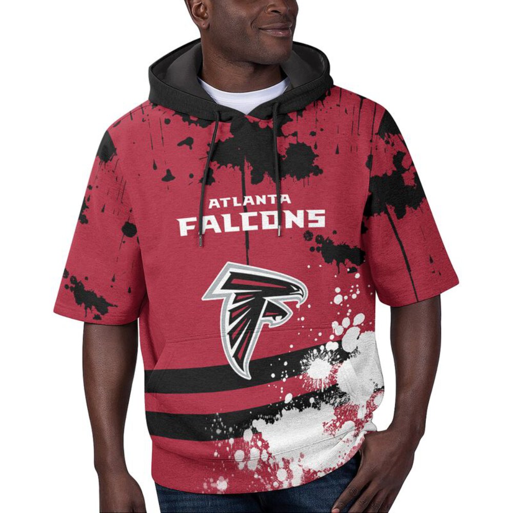 Stocktee Atlanta Falcons Summer Short Sleeve Pullover Hoodie NEW033029
