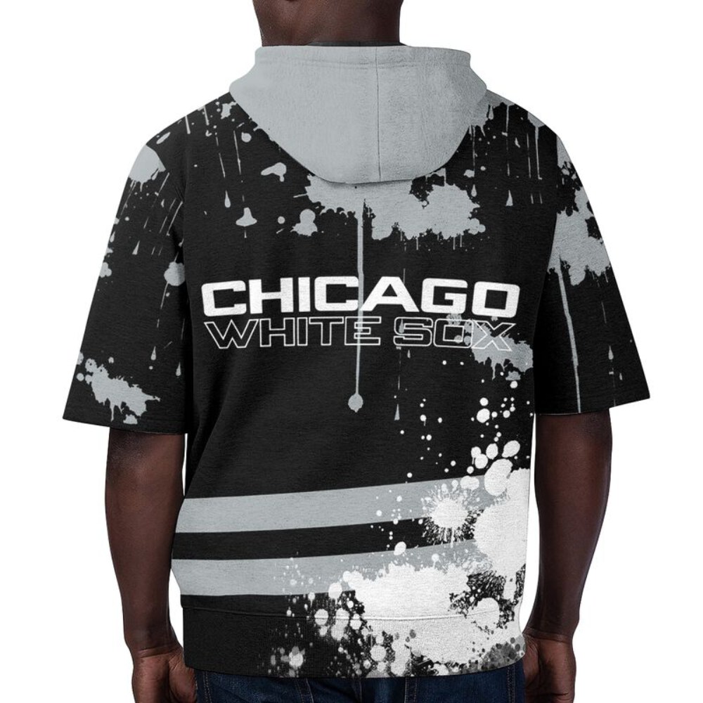 Stocktee Chicago White Sox Summer Short Sleeve Pullover Hoodie NEW033038