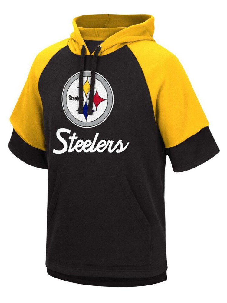 Stocktee Pittsburgh Steelers Summer  Short Sleeve Pullover Hoodie GTS005065