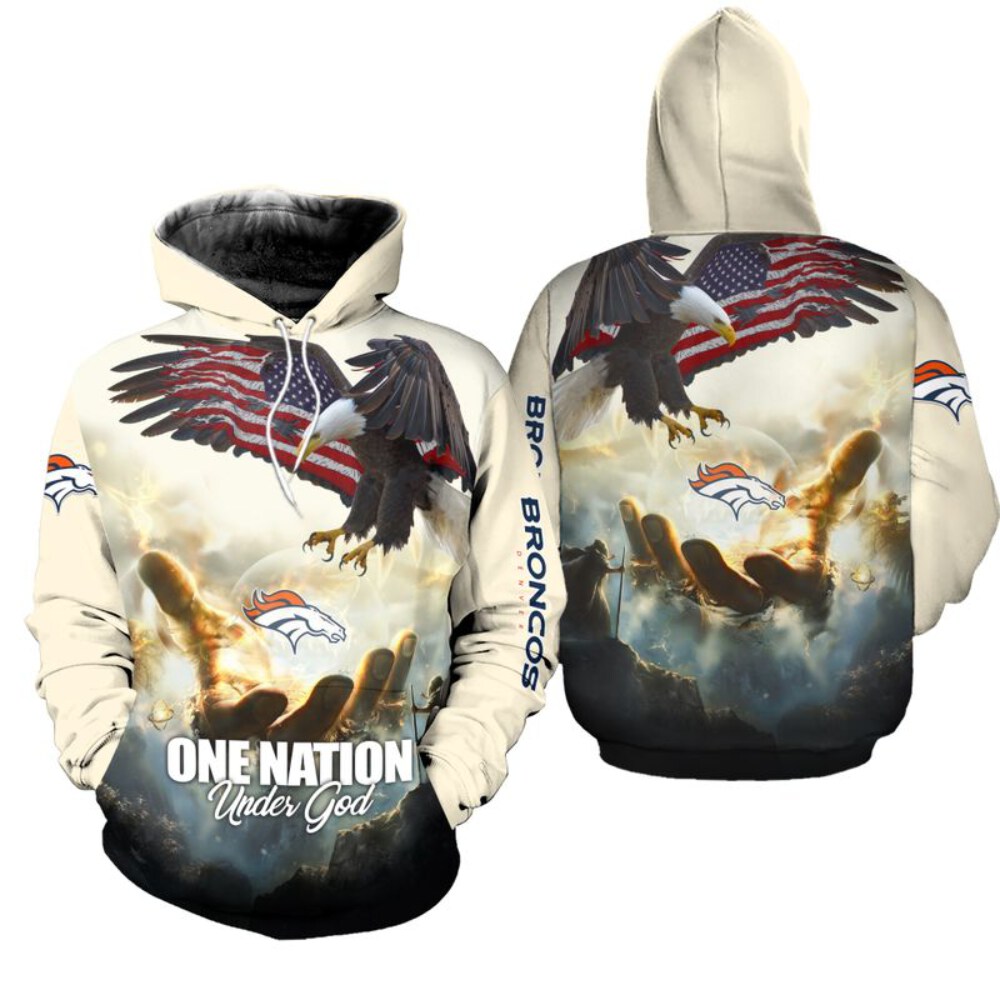 Stocktee Denver Broncos Limited Edition All Over Print Hoodie Sweatshirt Zip Hoodie Unisex Size NEW076207