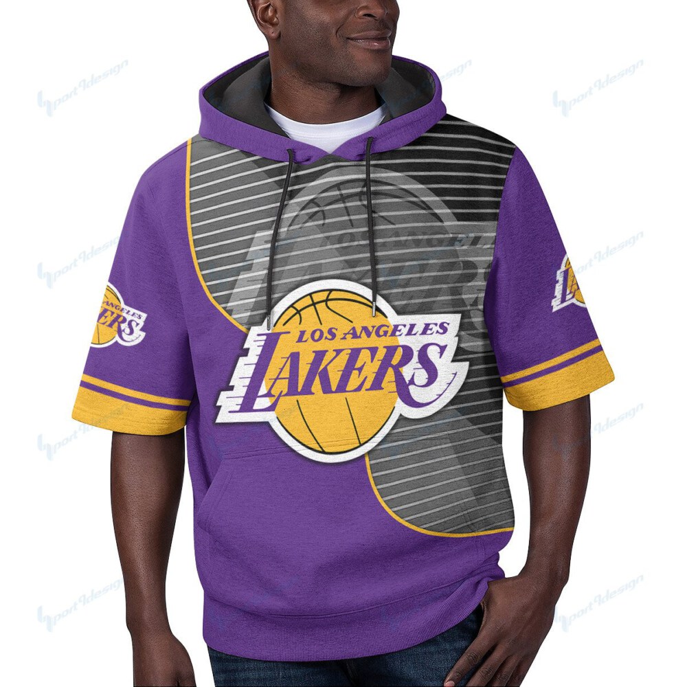 Los Angeles Lakers Short Sleeve Hoodie GTS006210
