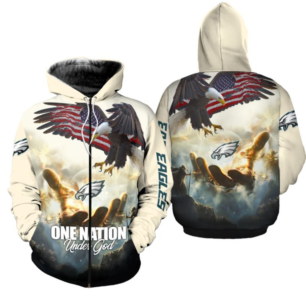 Stocktee Philadelphia Eagles Limited Edition All Over Print Hoodie Sweatshirt Zip Hoodie Unisex Size NEW076224