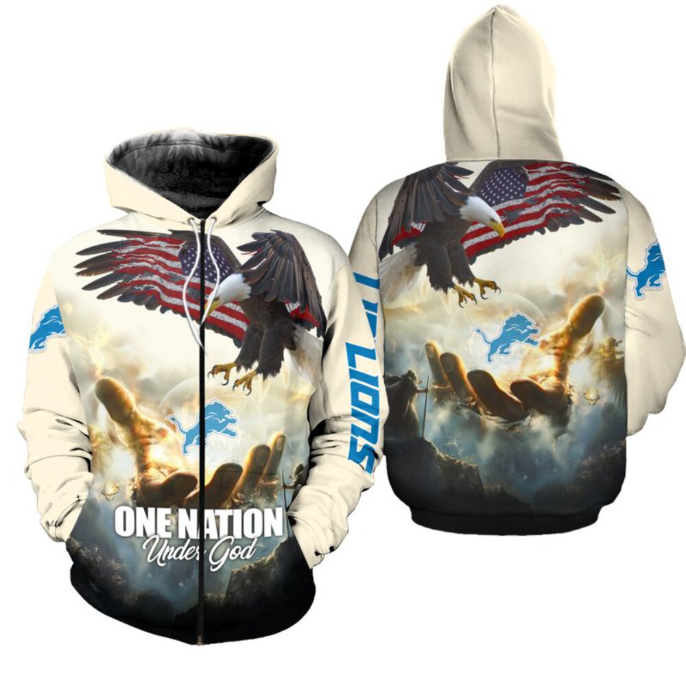 Stocktee Detroit Lions Limited Edition All Over Print Hoodie Sweatshirt Zip Hoodie Unisex Size NEW076223