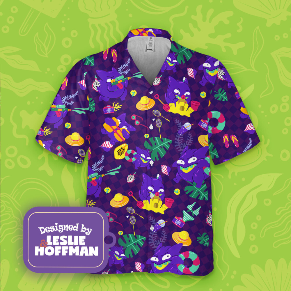 Gengar Summer Fun Poke Hawaiian Shirt