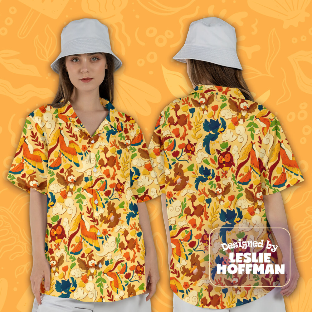 Pidgeot Yellow Poke Hawaiian Shirt
