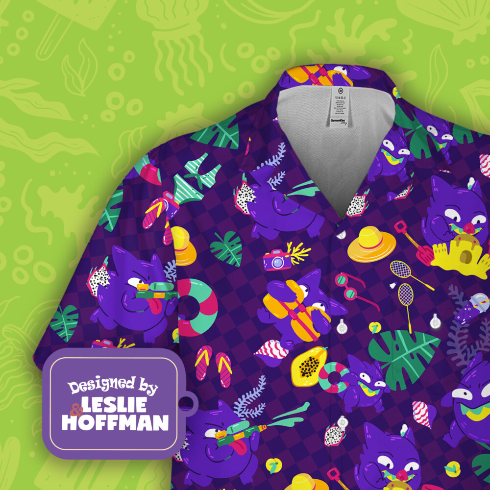 Gengar Summer Fun Poke Hawaiian Shirt