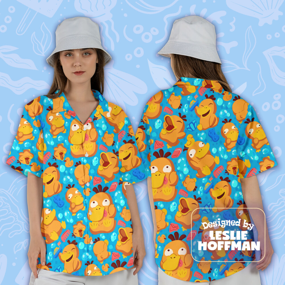 Psyduck Bath Poke Hawaiian Shirt