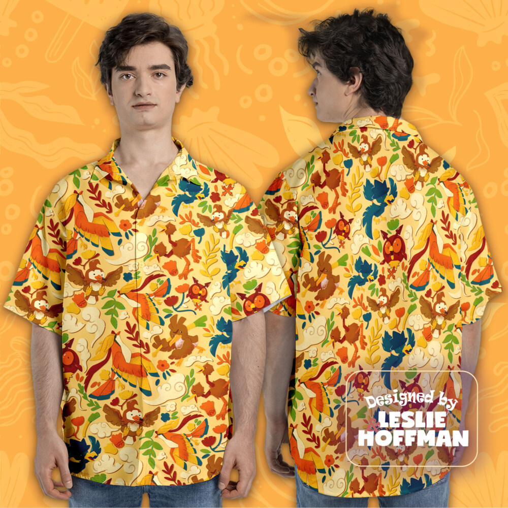 Pidgeot Yellow Poke Hawaiian Shirt
