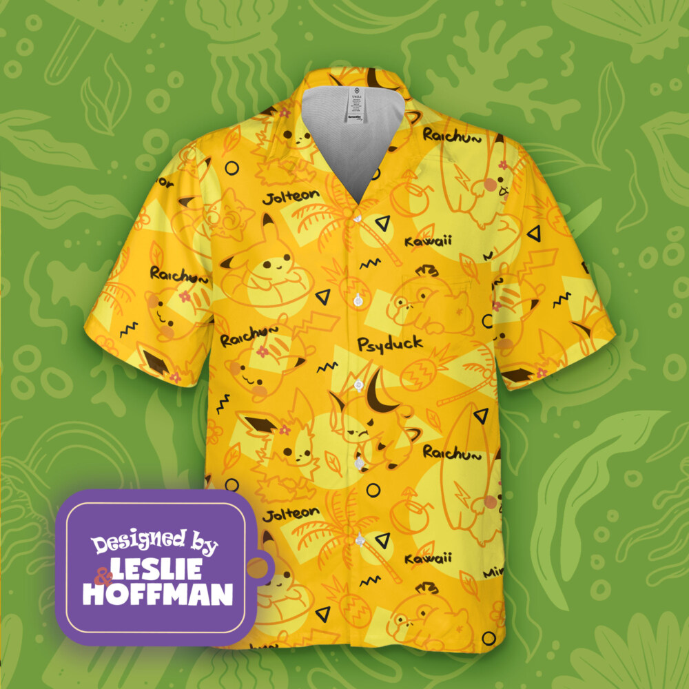 Pikachu Yellow Poke Hawaiian Shirt