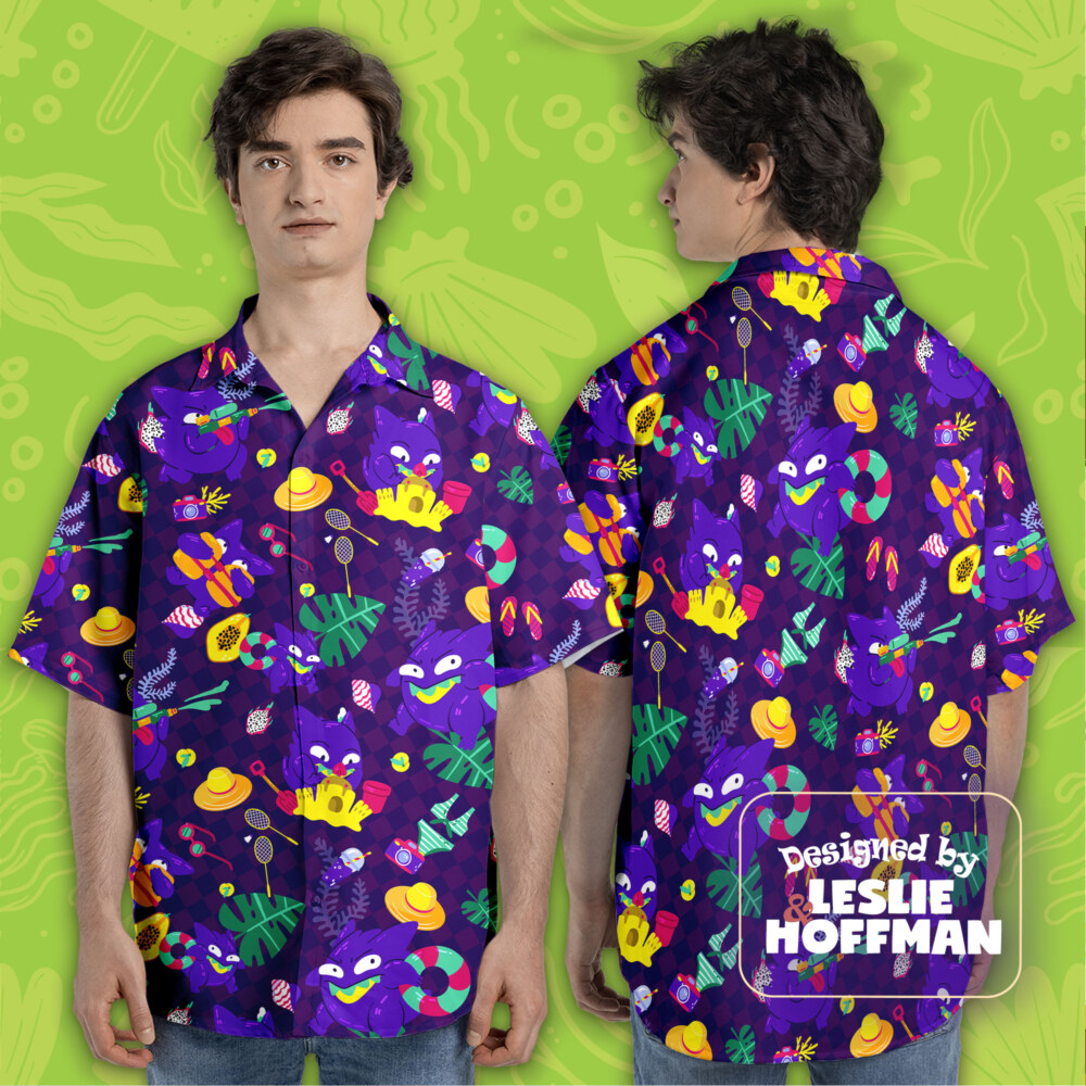Gengar Summer Fun Poke Hawaiian Shirt