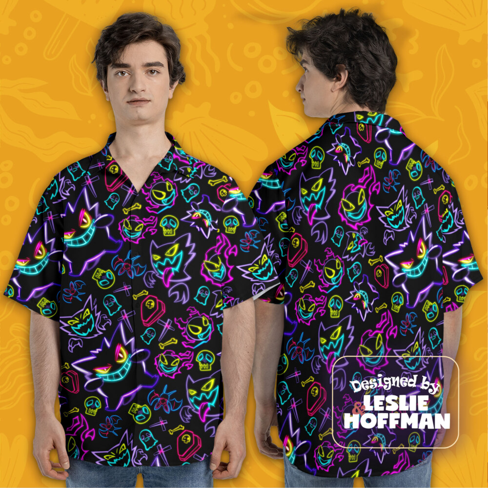 Gengar Ghost Poke Hawaiian Shirt