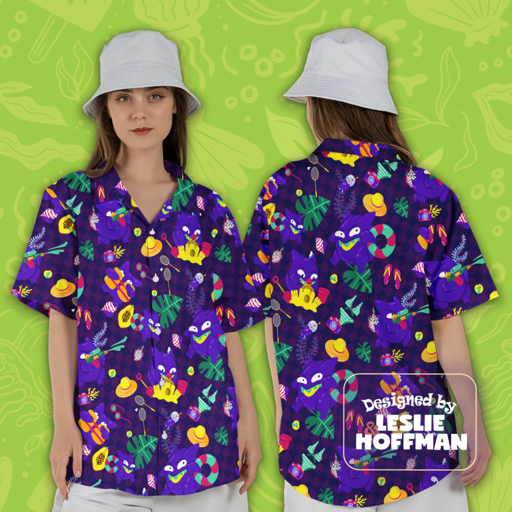 Gengar Summer Fun Poke Hawaiian Shirt