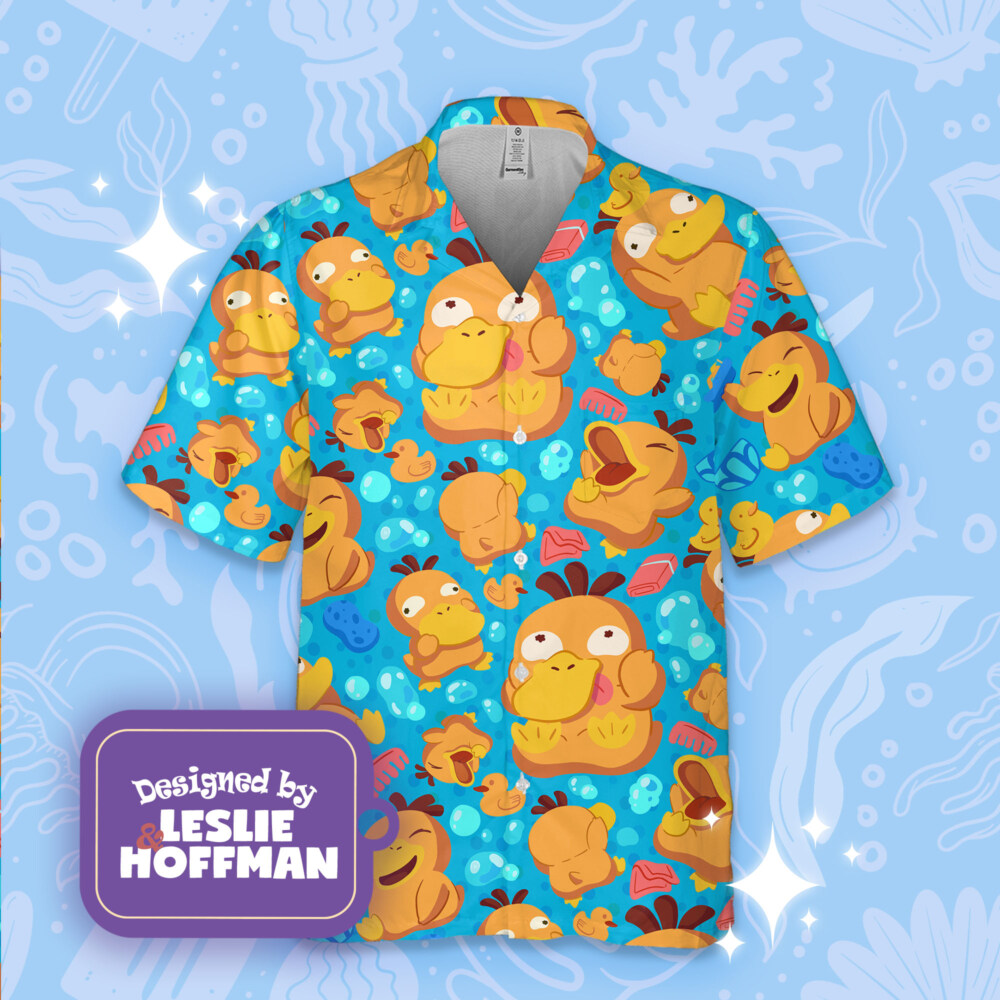 Psyduck Bath Poke Hawaiian Shirt