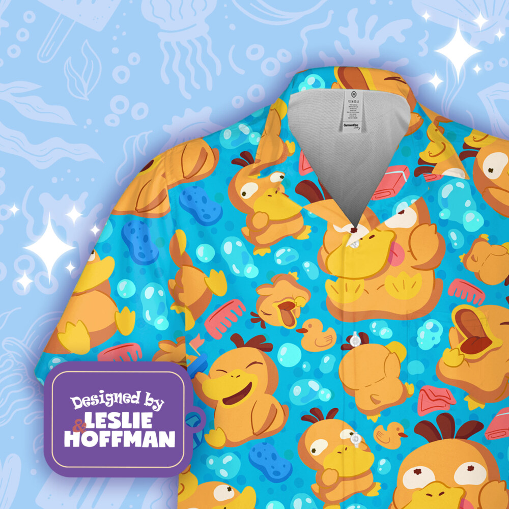 Psyduck Bath Poke Hawaiian Shirt