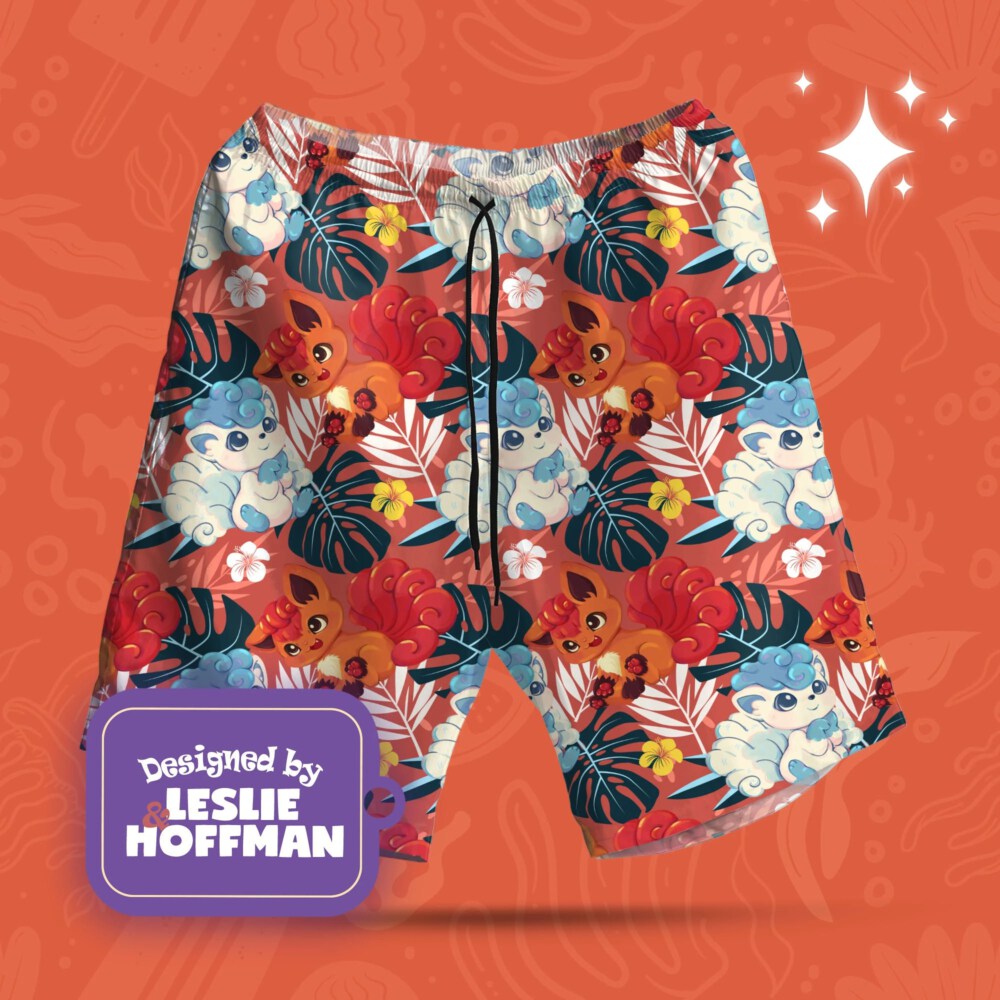 Vulpix Couple Poke Shorts, Women’s Board Shorts
