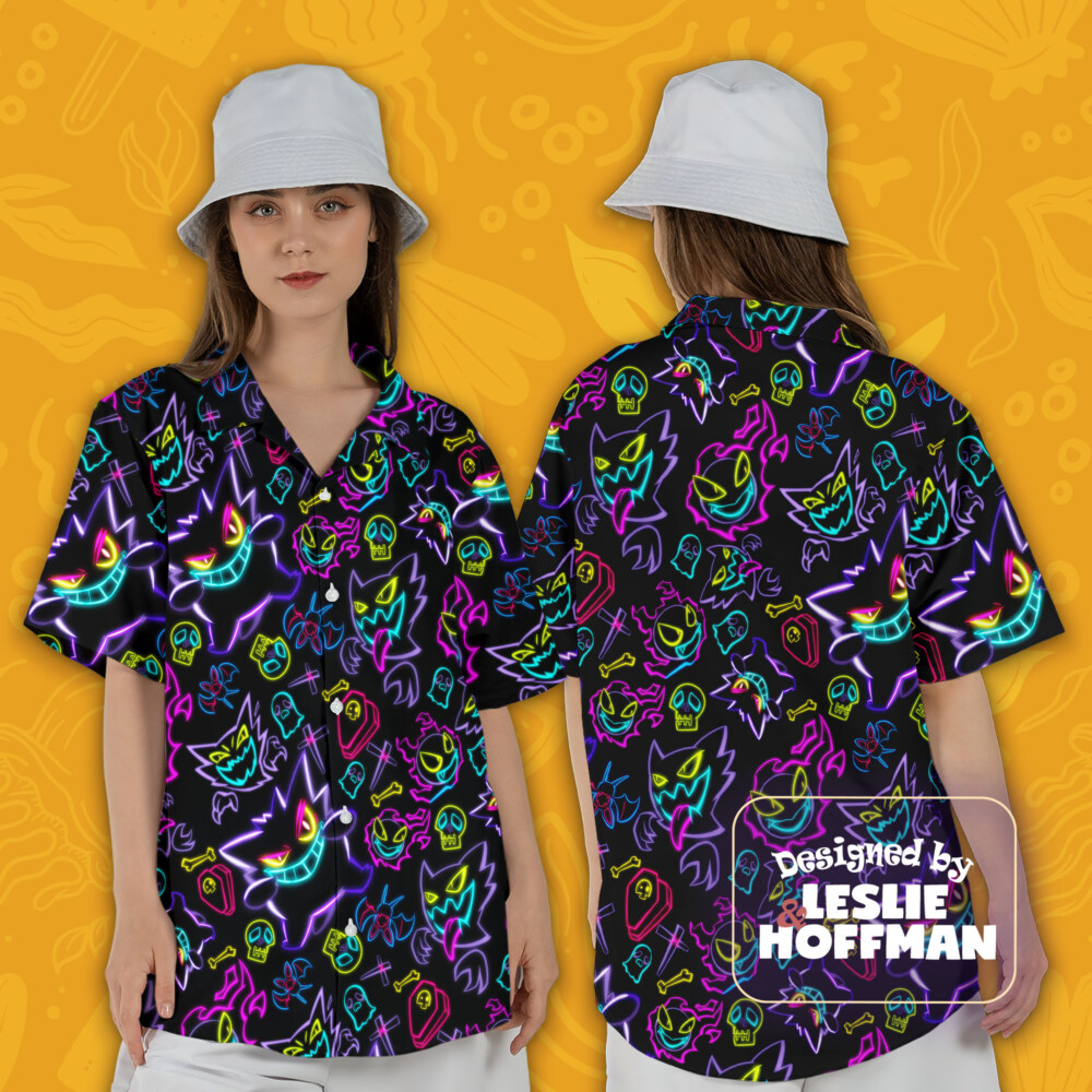 Gengar Ghost Poke Hawaiian Shirt