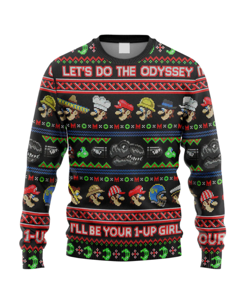 Belly 3D Super Mario Custom Christmas Sweater