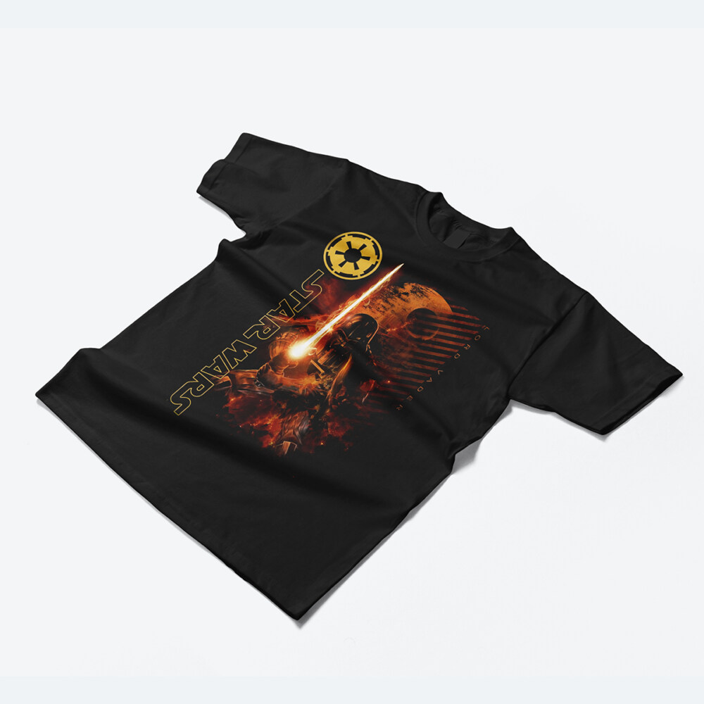 Men's Star Wars Darth Vader Fire  Adult T-Shirt