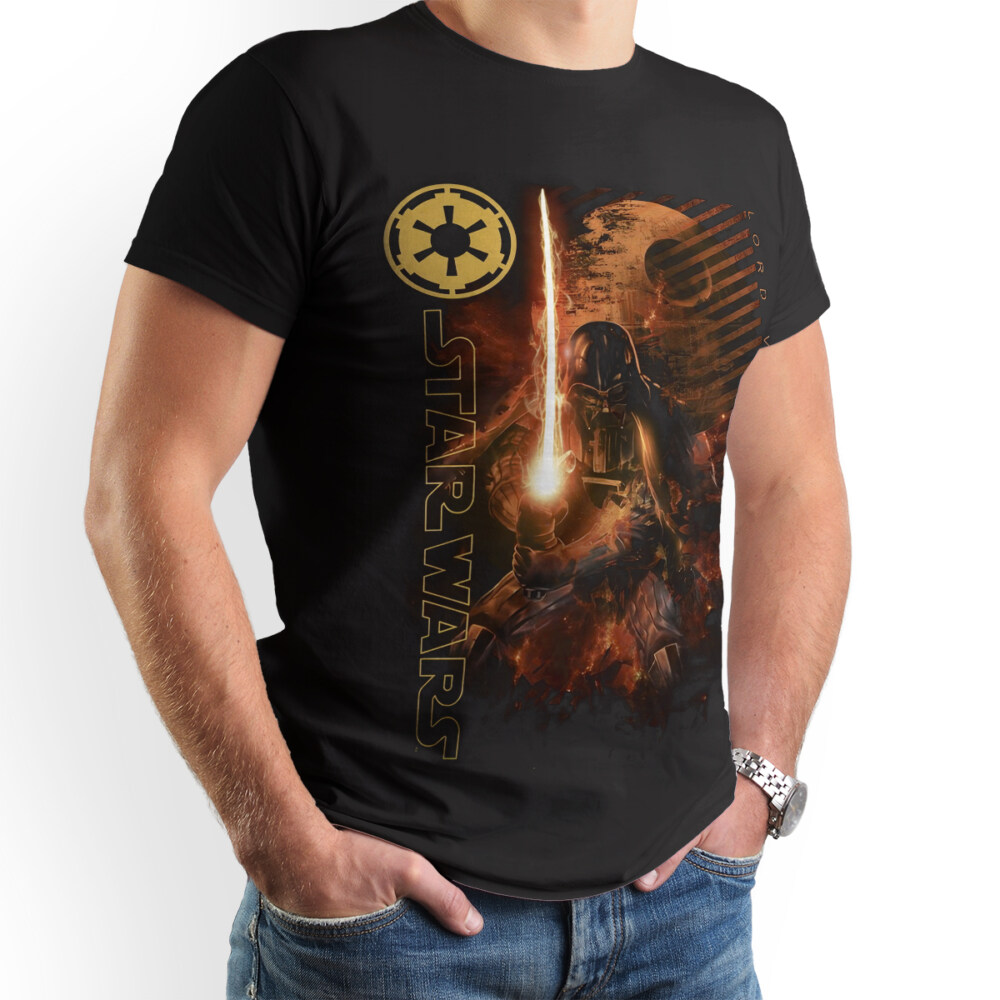 Men's Star Wars Darth Vader Fire  Adult T-Shirt