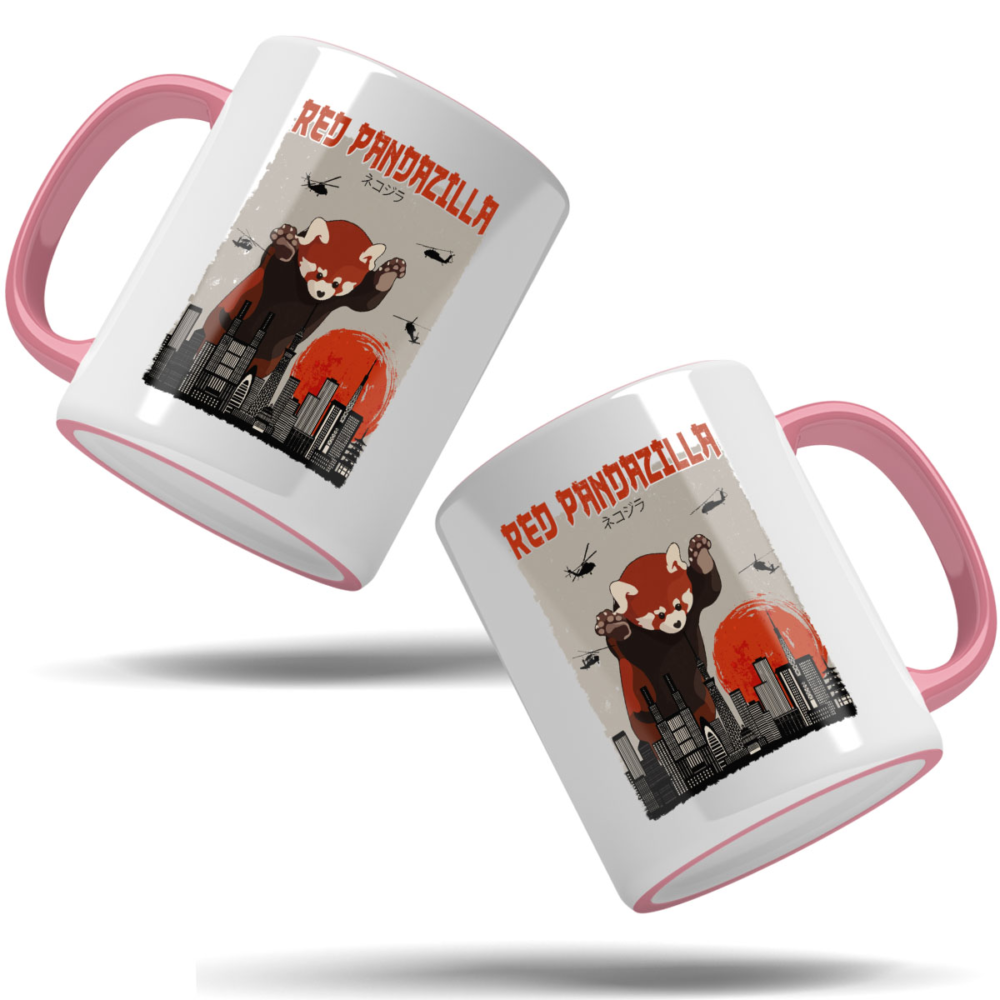 Christmas Red Pandazilla  Mug, Seasonal Decor, Pinkmas Gift For Her