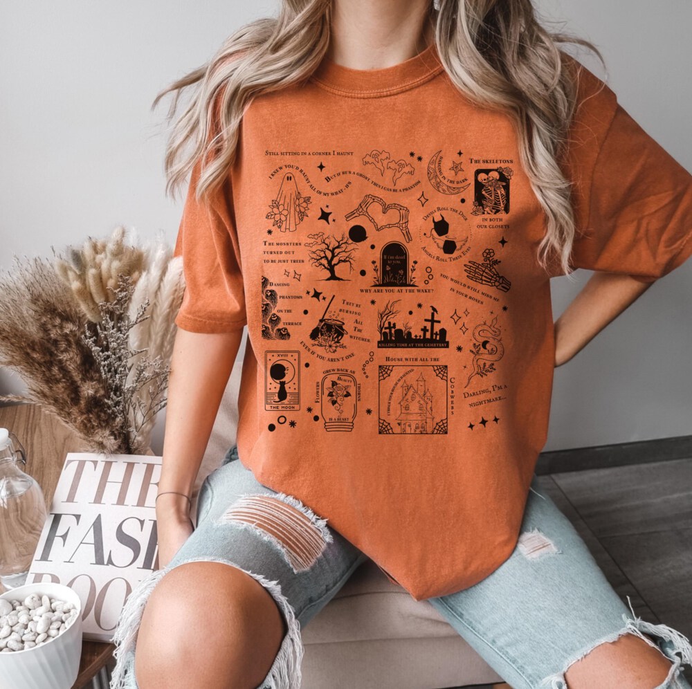 Halloween Shirt, Halloween Songs Shirt, Halloween Lyrics Shirt, Halloween Pumpkin Shirt, Spooky Season, Fall Season Shirt, Ghost Sweatshirt