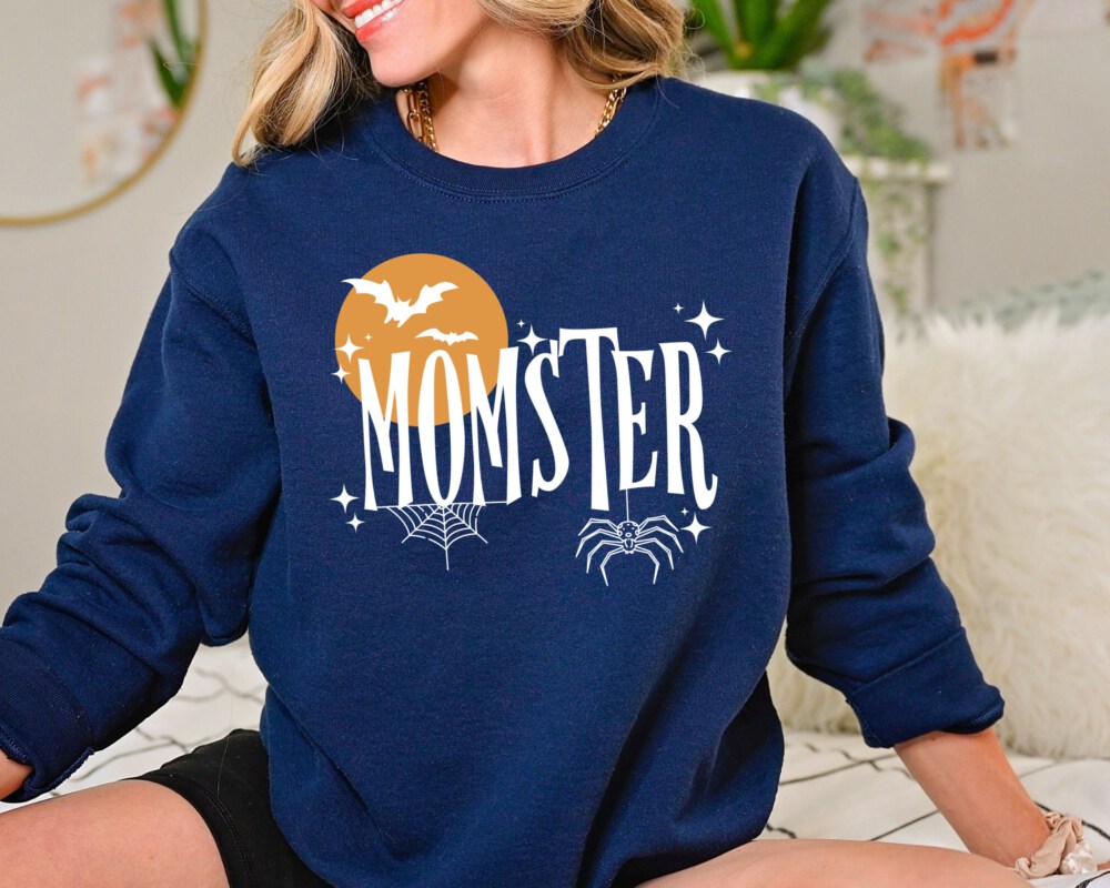 Momster Halloween Sweatshirt, Momster Hoodie, Halloween Sweatshirts for Women, Halloween Crewneck, Halloween Sweater, Funny Halloween Hoodie